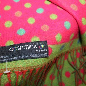 V. FRAAS Cashmink Whimsy Polka Dot Scarf Made in Germany